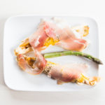 tuscan croissant with ham and asparagus